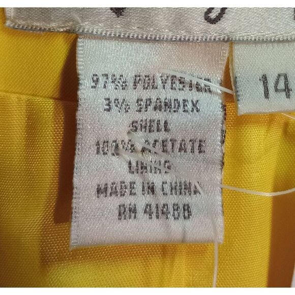 Spiegel Blazer Ladies 14 Yellow Black Light Weight Spring Clueless - Picture 6 of 7